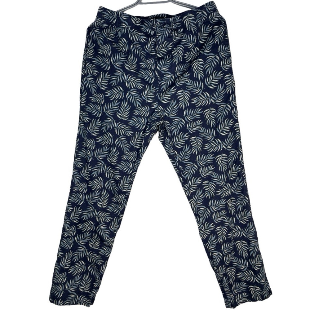 Le 31 Par Simons Organic Cotton Leaf Print Pants size S
